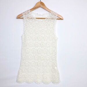 Nice Claup ivory crochet tank top